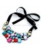 Gemstone Ribbon Chocker Necklace